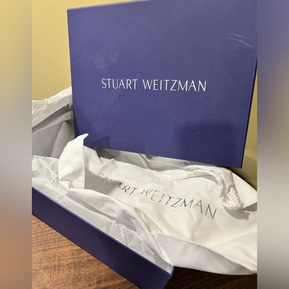 Stuart Weizman Nudist II Sandal Stiletto in Pewter - Picture 10 of 11